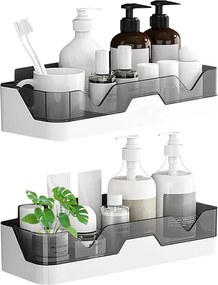 2 Db Akasztós Polc Öntapadós Loft Fali Fürdőszoba Zuhany