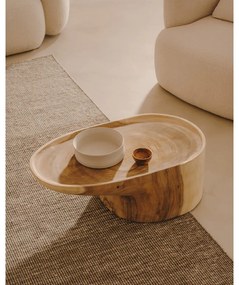 Natúr színű munggur fa dohányzóasztal 50x90 cm Mosi – Kave Home