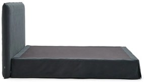 Antracitszürke kárpitozott franciaágy 180x200 cm Jaira – Kave Home