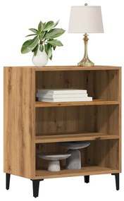 kézműves tölgy színű szerelt fa tálalószekrény 57 x 35 x 70 cm