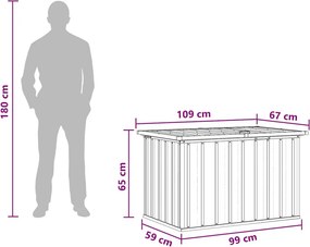 vidaXL barna kerti tárolóláda 109 x 67 x 65 cm
