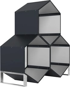 Fa tároló hatszögletű fém sötátszrüke