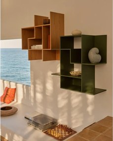 Zöld moduláris polcrendszer 80x80x25 cm Ina – Kave Home