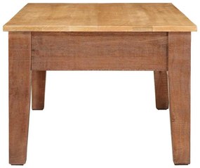 vidaXL Dohányzóasztal fiókkal Barna 110 x 55 x 40 cm Tömör Mangófát