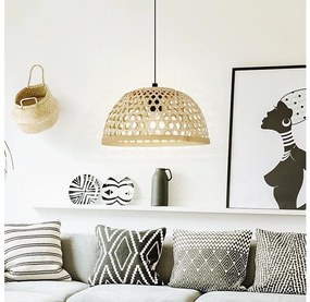 Eglo 55695 - Csillár zsinóron CLAVERDON 1xE27/40W/230V átm. 37 cm bézs