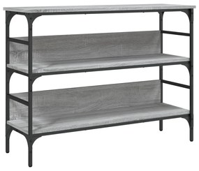 szürke sonoma színű szerelt fa tálalóasztal 100x32x75 cm