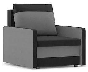 MILTON fotel, normál szövet, hab töltőanyag, szín - fekete / szürke