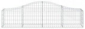 4 db íves horganyzott vas gabion kosár 200x30x40/60 cm