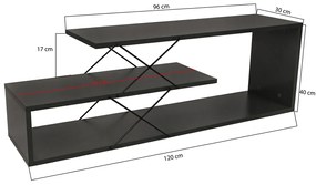 TV asztal Zigzag antracit