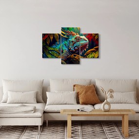 Kép - Színes leguán (90x60 cm)