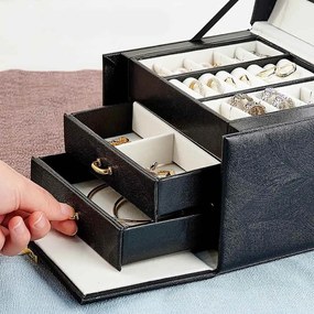 Ékszertartó táska, több színben-fekete