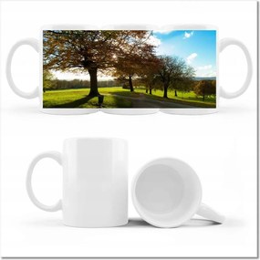 Nyomott mintás bögre Őszi tájkép