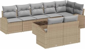 vidaXL Kerti Kanapé Szett Barna és szürke 55 x 55 x 37 cm polirattan