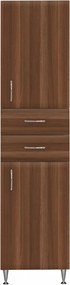 Bianca Plus 45 magas szekrény 2 ajtóval, 2 fiókkal, aida dió színben, jobbos