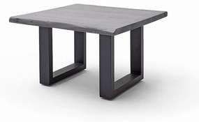 CARTAGENA dohányzó asztal akácfa 75x75cm - U alakú antracit szürke lábbal - Szürke