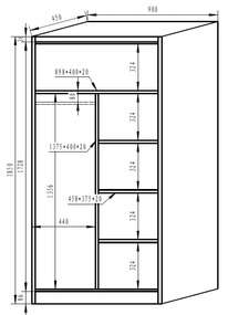 Fém szekrény, 90 x 45 x 185 cm, hengerzár, kék - ral 5012