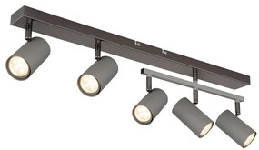 Globo 57911-5S - spotlámpa ROBBY 5xGU10/35W/230V szürke