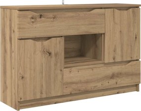 vidaXL Széf fiókkal Artisan tölgy 100 x 30 x 65,6 Faanyag