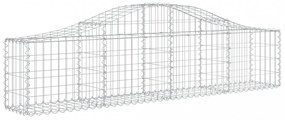 6 db íves horganyzott vas gabion kosár 200x30x40/60 cm