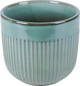 Porcelán kaspó dekorációs növénytakaró gyógynövény virágokkal 17 cm