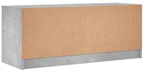 betonszürke TV-szekrény üvegajtókkal 102 x 37 x 42 cm