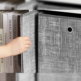 GARY tárolódoboz, 6 db, 30x30x30cm, szürke SongmicsHome