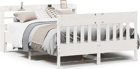 vidaXL fehér tömör fenyőfa ágy matrac nélkül 120 x 200 cm