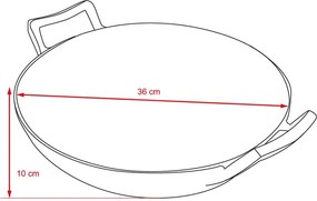 Culinaria Öntöttvas WOK serpenyő