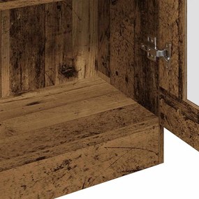 antik fa színű szerelt fa magasszekrény 82,5 x 30,5 x 150 cm