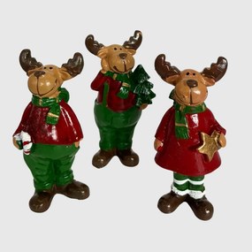 Álló rénszarvas poly figura 3féle 10cm