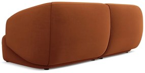 Narancssárga bársony kanapé 232 cm Moana – Makamii