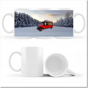 Nyomott mintás bögre Mikulás Lappföld