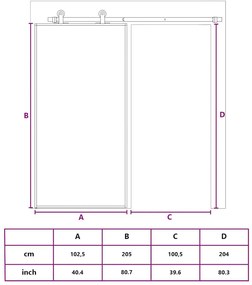 aranyszínű ESG tejüveg és alumínium tolóajtó 102,5 x 205 cm