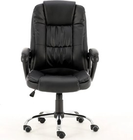 Forgó irodai szék, IDOL, műbőr, fekete színben