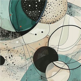 Stílusos Dekoratív Fotótapéta Flizelin Színes körök 250x250 Ragasztó