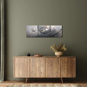 Absztrakt gömbök képe (órával) (90x30 cm)
