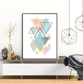 Poszter - Pastel Triangle (A4)