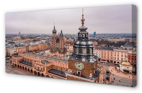 Canvas képek Krakow Panorama téli templomok 100x50 cm