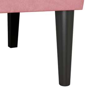 vidaXL Chesterfield Pad Rózsaszín 112 x 65,5 x 75 cm Bársony