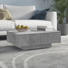 Betonszürke szerelt fa dohányzóasztal 90 x 60 x 31 cm