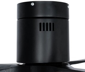 Okos mennyezeti ventilátor fekete 132 cm LED-del, fényerőszabályzóval és távirányítóval - Sofia