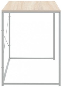 fehér-tölgyszínű szerelt fa számítógépasztal 110 x 60 x 70 cm