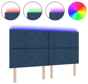 LED Fejtámla Gyémánt Blokkok Dizájn Kék 180 cm Szövet