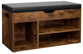 DAVOR cipőtároló barna/fekete