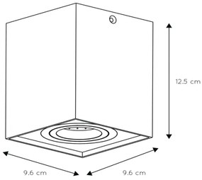 Lucide 22953/01/31 - TUBE 1xGU10/50W/230V fehér spotlámpa
