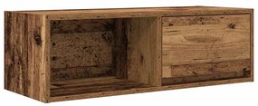 2 db antik fa szerelt fa fali TV-szekrény 80x31x25,5 cm