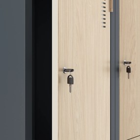 L típusú öltözőszekrény antracit / sonoma tölgy: Eco Design JULIA, 800 x 1850 x 450 mm