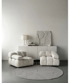 Szürke gyapjú kerek szőnyeg ø 200 cm Morphic Botanica – Agnella