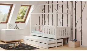 Nemos egyszintes gyerekágy, kihúzható - fehér / 90x200