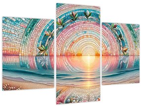 Kép – Naplemente mozaik (90x60 cm)
